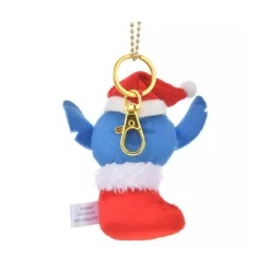 Disney Christmas Stitch Plush Keychain Sock