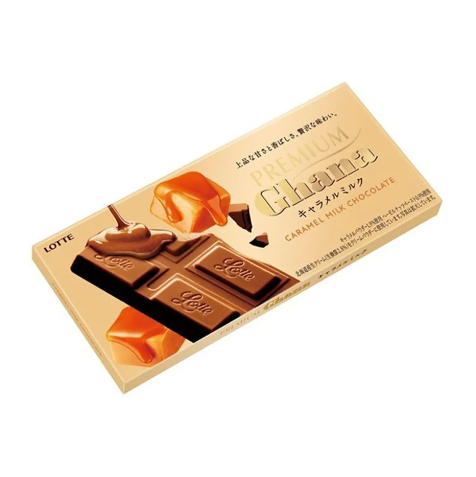 Lotte Premium Ghana Caramel Milk Chocolate