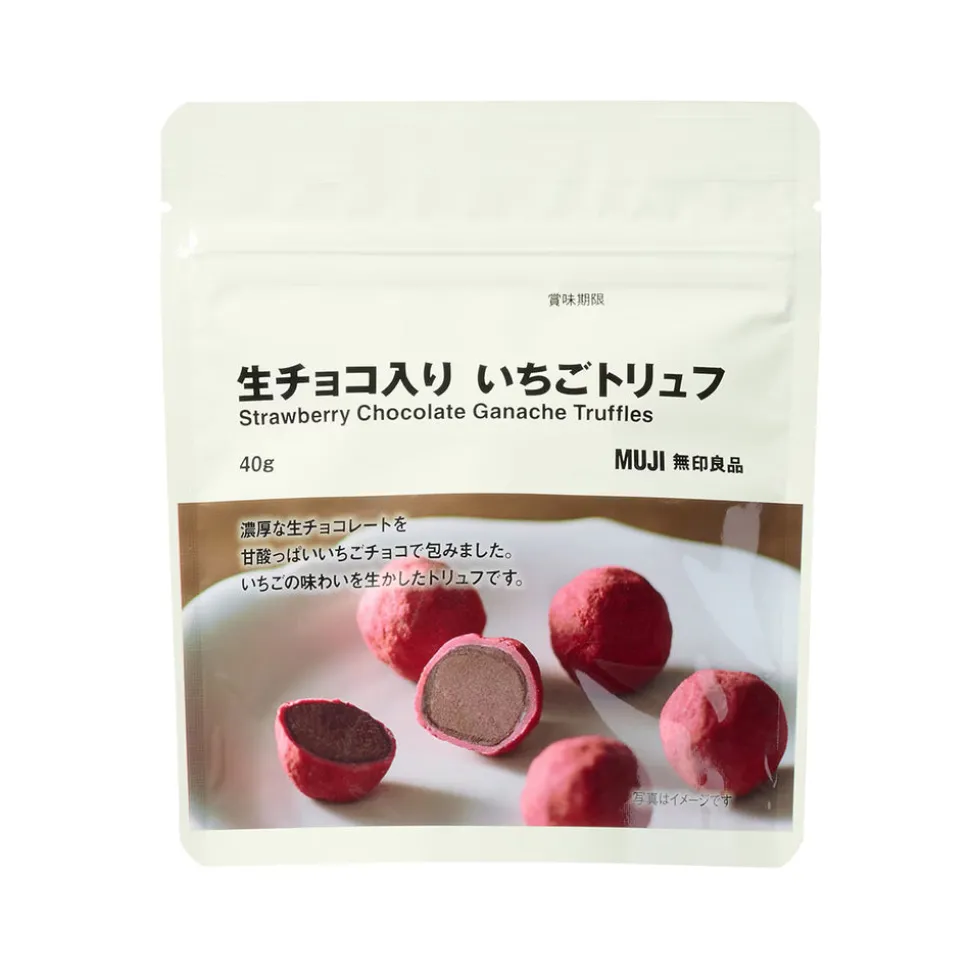 Muji Strawberry Chocolate Ganache Truffles