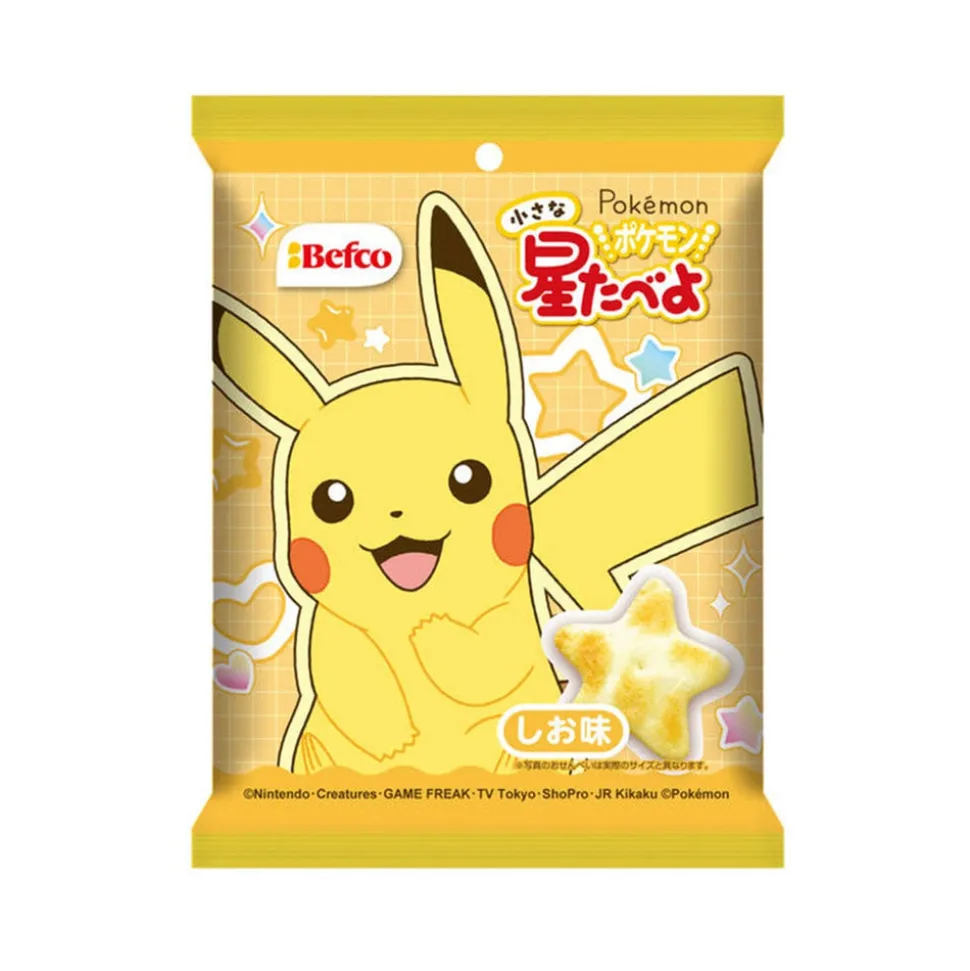 Pokemon Star-Shaped Rice Crackers Salt Flavor
