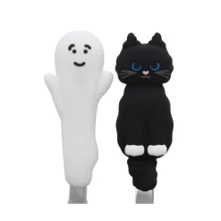 Starbucks Halloween 2025 Cutlery Set with Case: Cat and Ghost