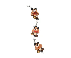Super Mario Linking Goomba Rubber Keychain